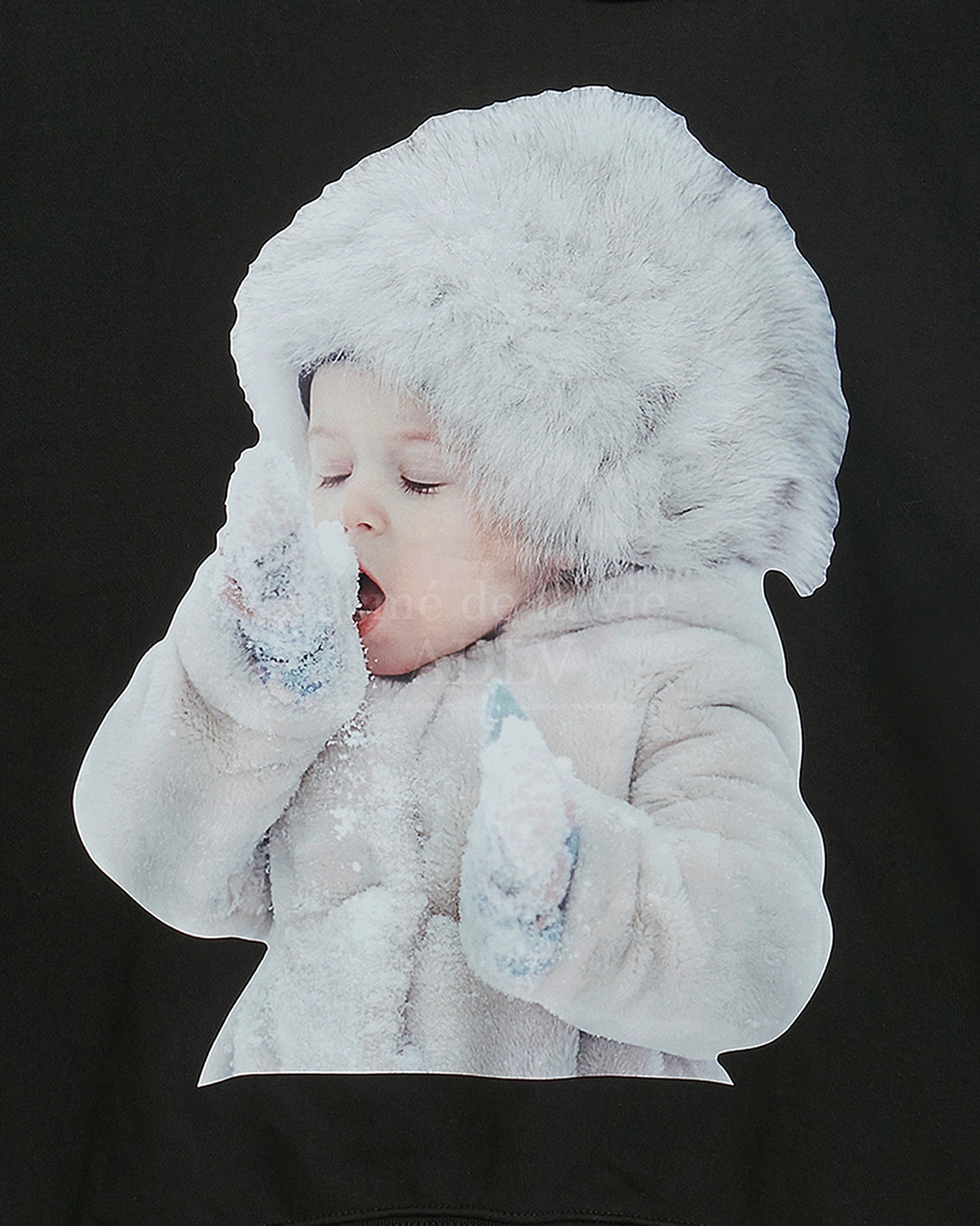 ADLV BABY FACE HOODIE BLACK SNOW (BLACK)