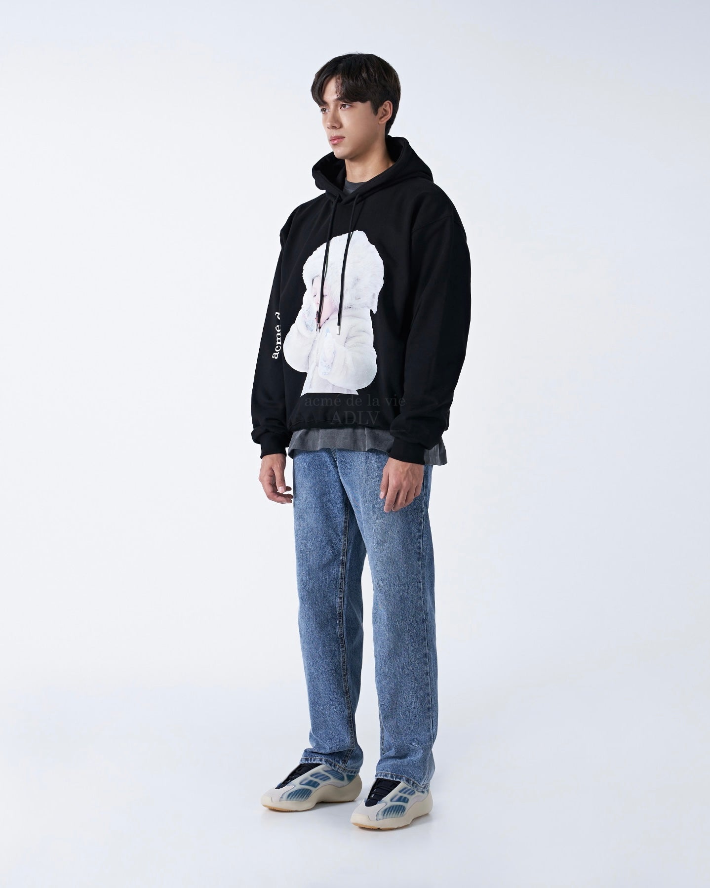 ADLV BABY FACE HOODIE BLACK SNOW (BLACK)