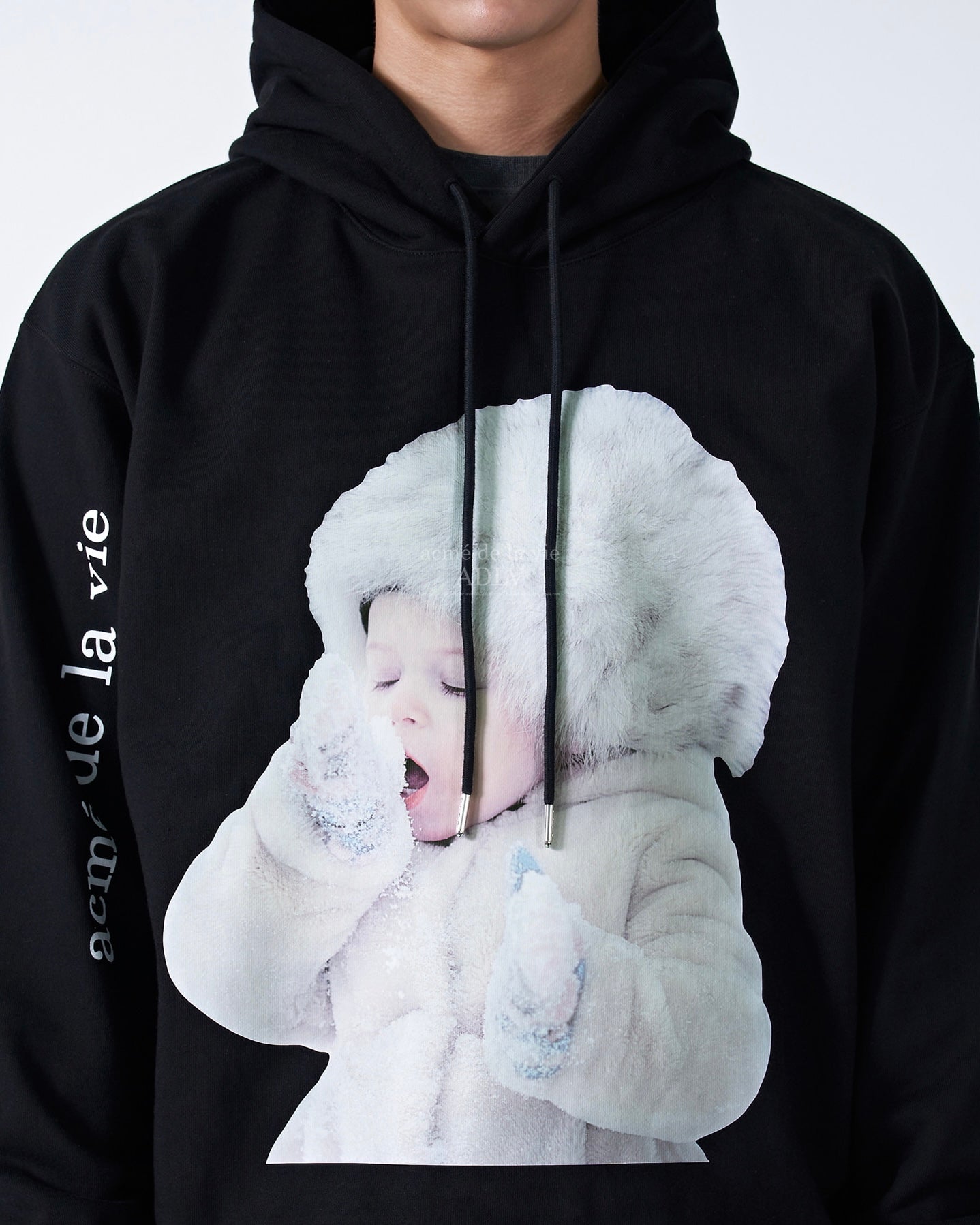 ADLV BABY FACE HOODIE BLACK SNOW (BLACK)