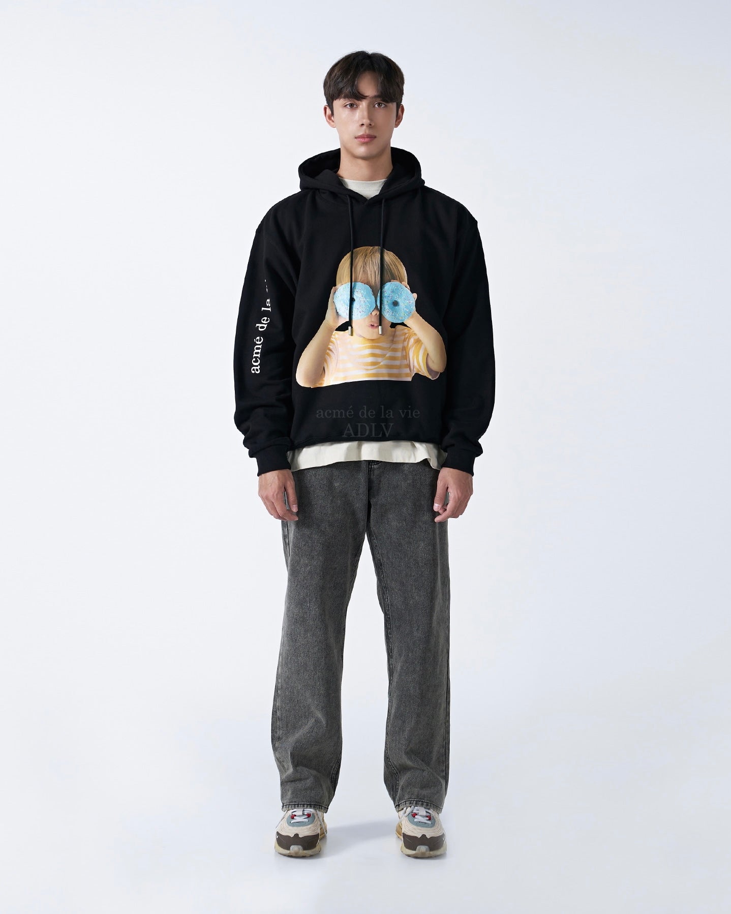 ADLV BABY FACE HOODIE BLACK DONUTS 6 (BLACK)