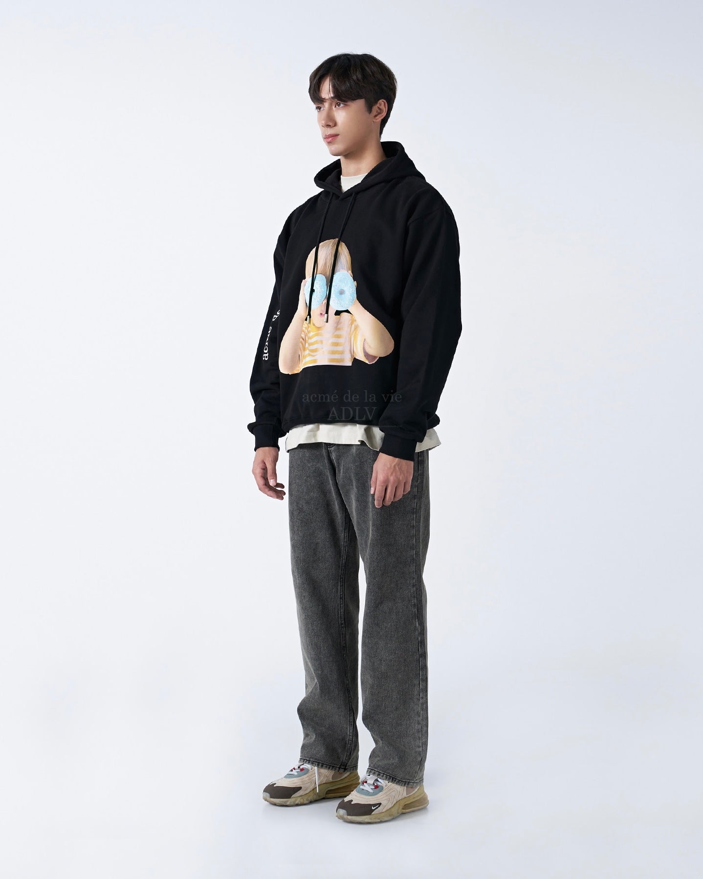ADLV BABY FACE HOODIE BLACK DONUTS 6 (BLACK)