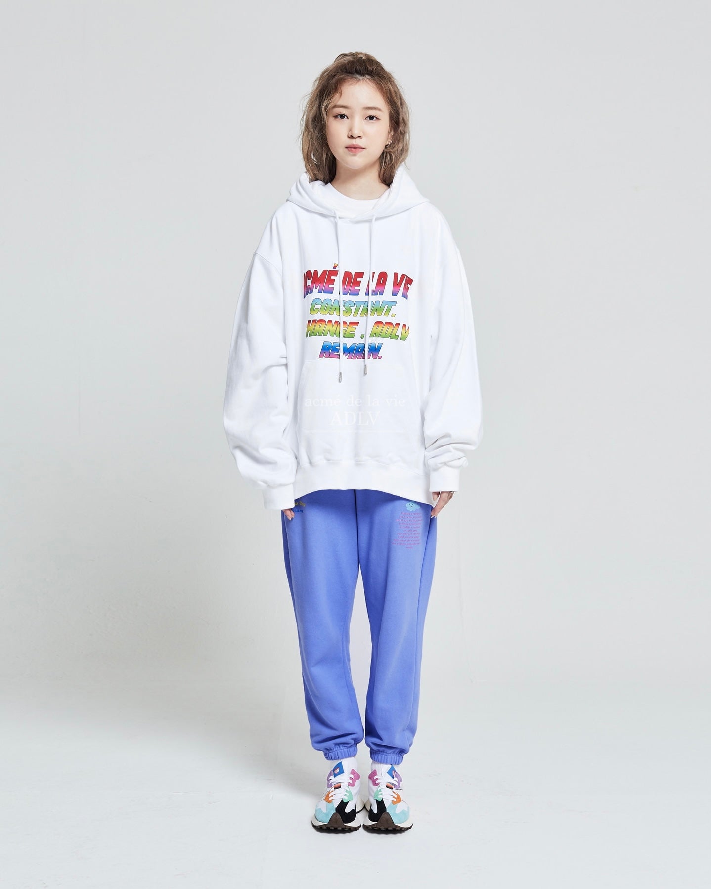 RAINBOW LOGO HOODIE WHITE (WHITE)