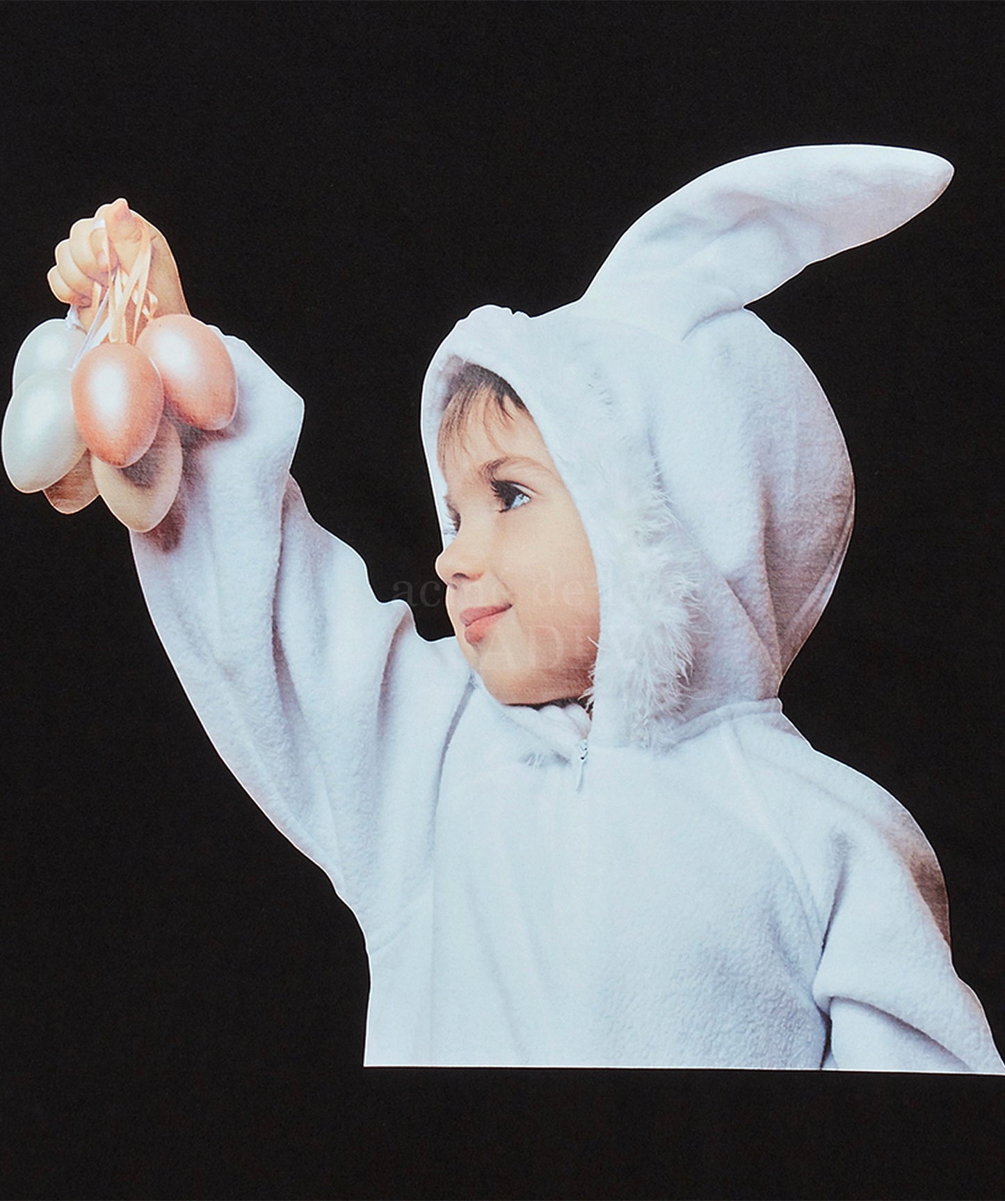 ADLV BABY FACE SHORT SLEEVE T-SHIRT BLACK RABBIT (BLACK)