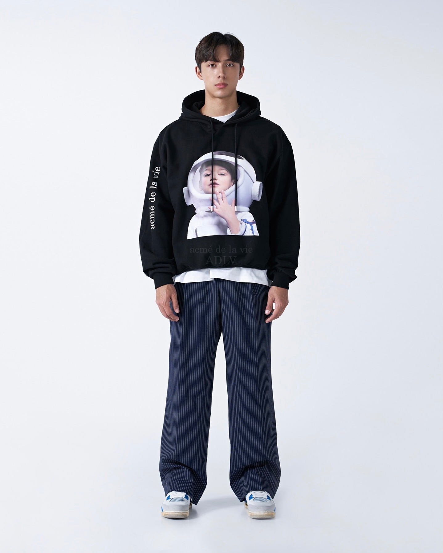 ADLV BABY FACE HOODIE BLACK ASTRONAUT (BLACK)
