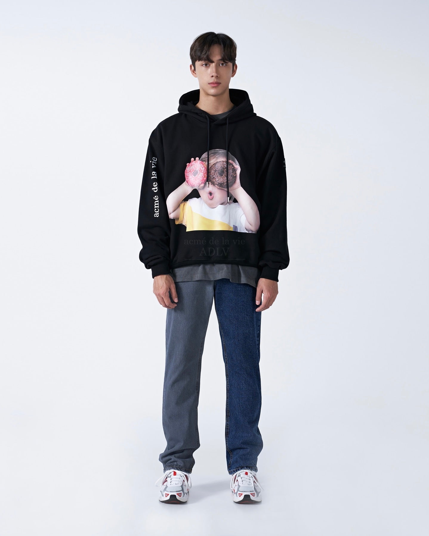 ADLV BABY FACE HOODIE BLACK DONUT1 R (BLACK)