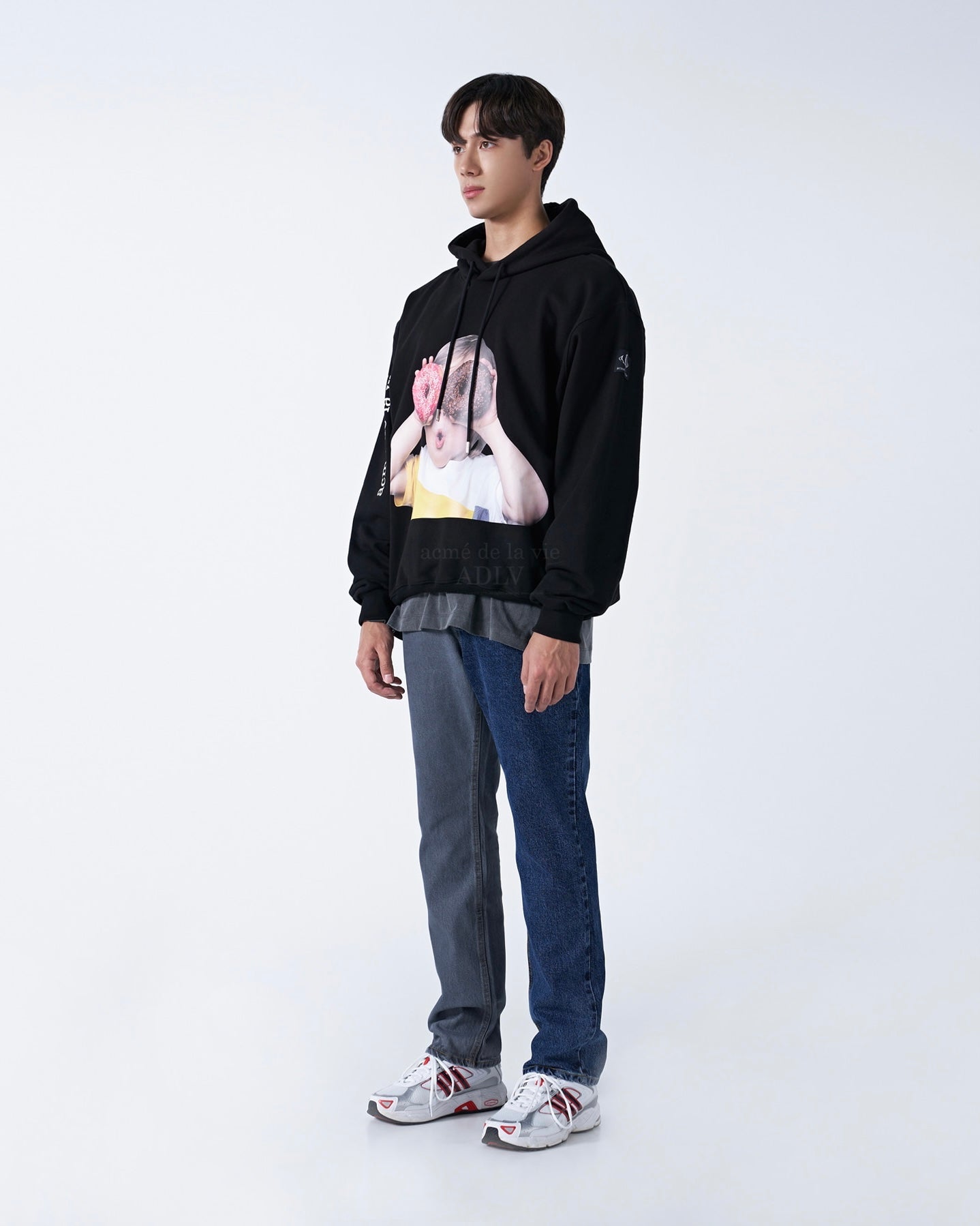 ADLV BABY FACE HOODIE BLACK DONUT1 R (BLACK)