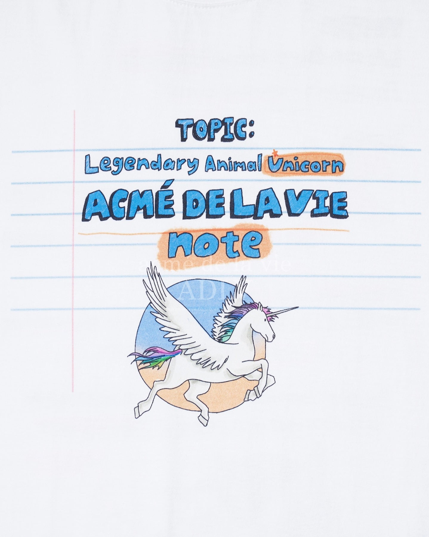 UNICORN NOTE SHORT SLEEVE T-SHIRT WHITE (WHITE)