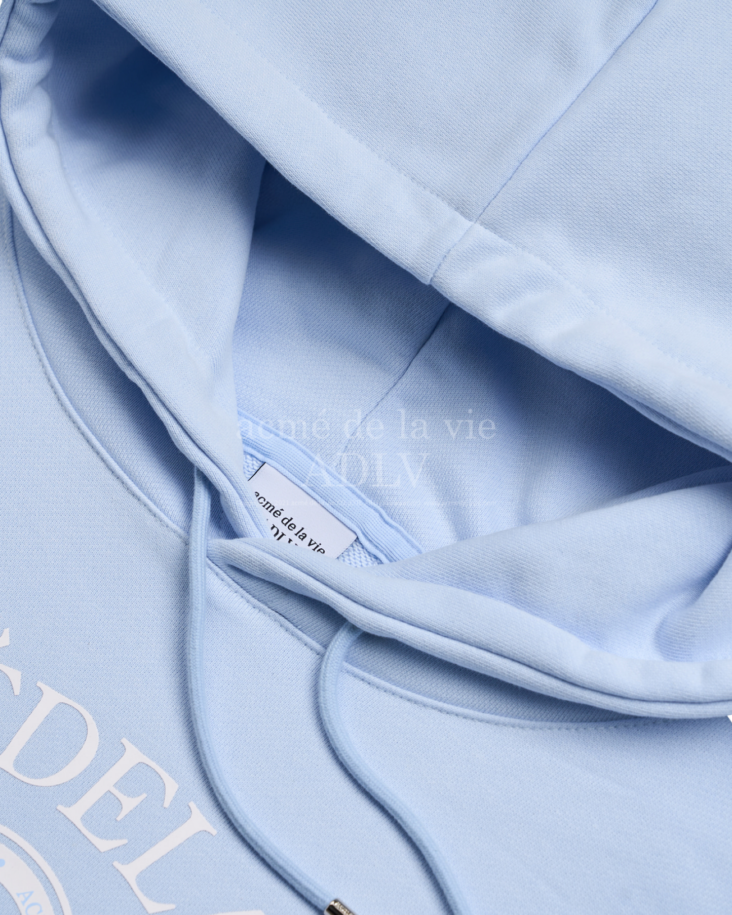 LAUREL A LOGO EMBLEM HOODIE SKYBLUE