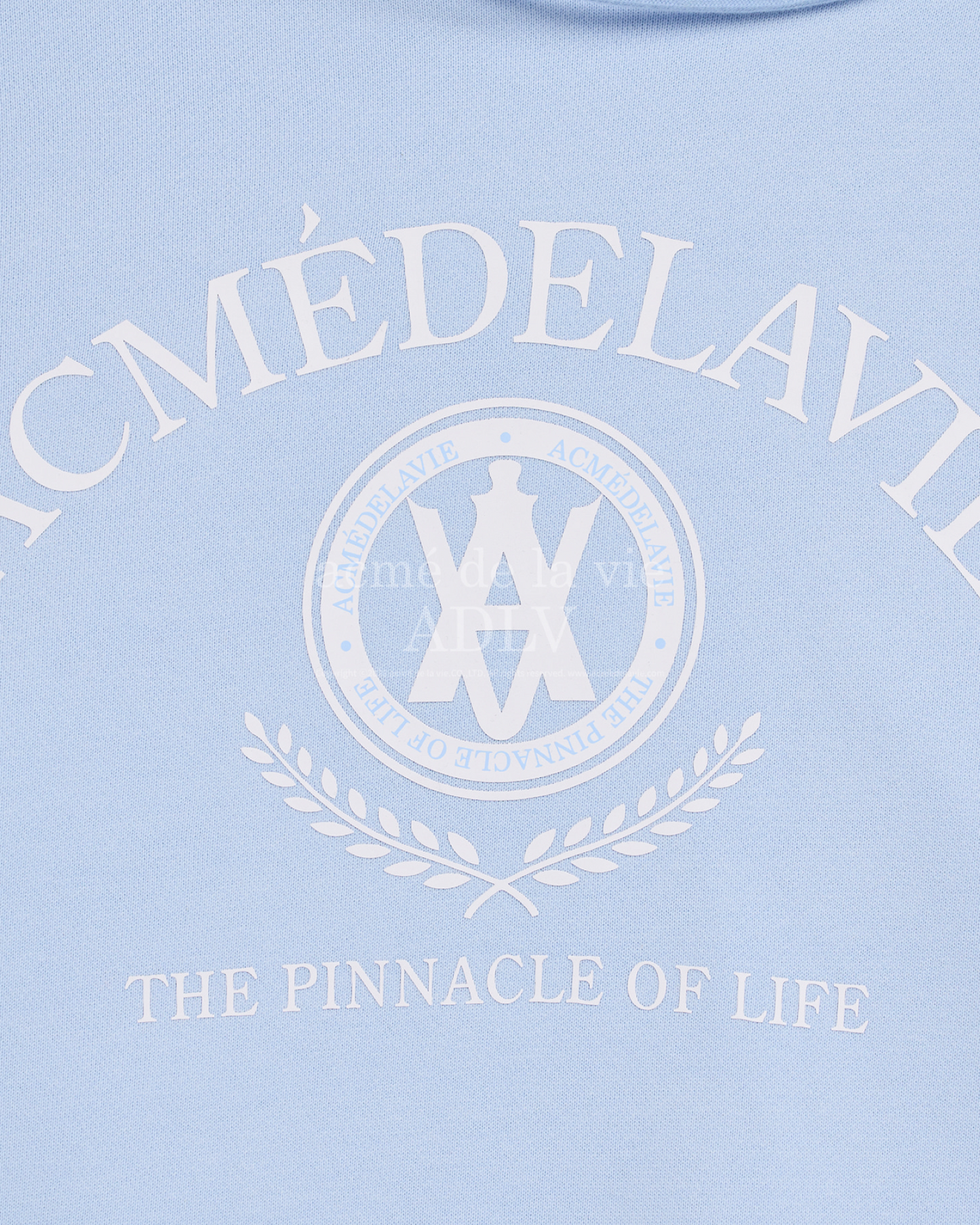 LAUREL A LOGO EMBLEM HOODIE SKYBLUE