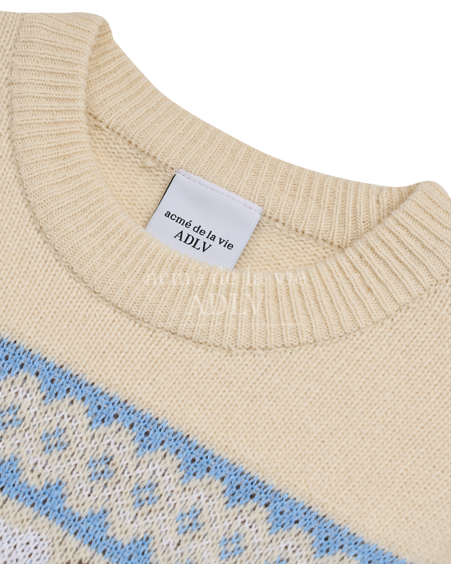 NORDIC BEAR PATTERN KNIT IVORY