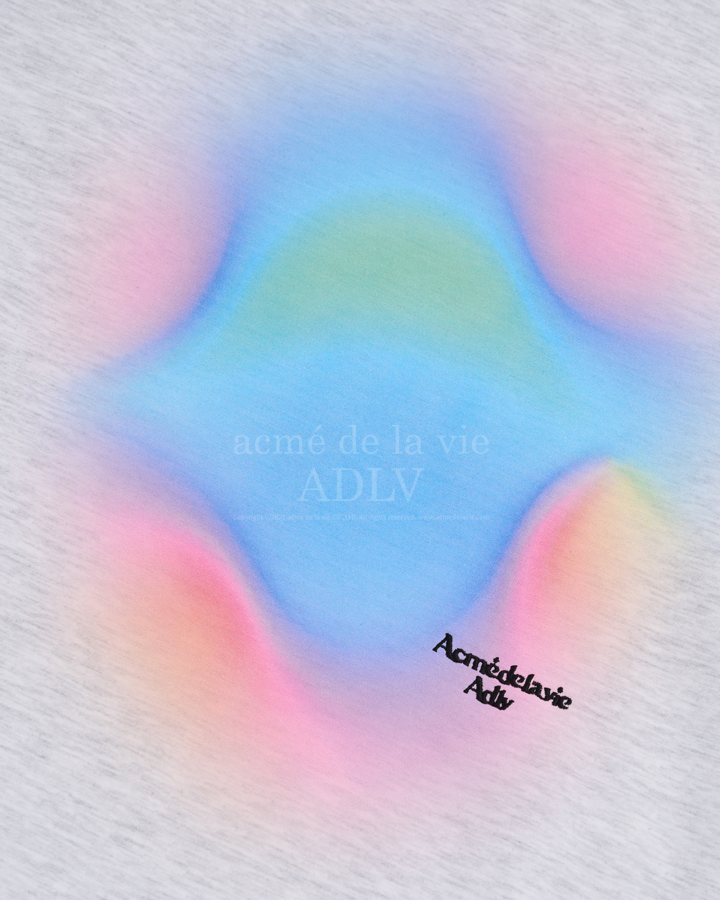 RAINBOW GRADATION ARTWORK LONG SLEEVE T-SHIRT MELANGE