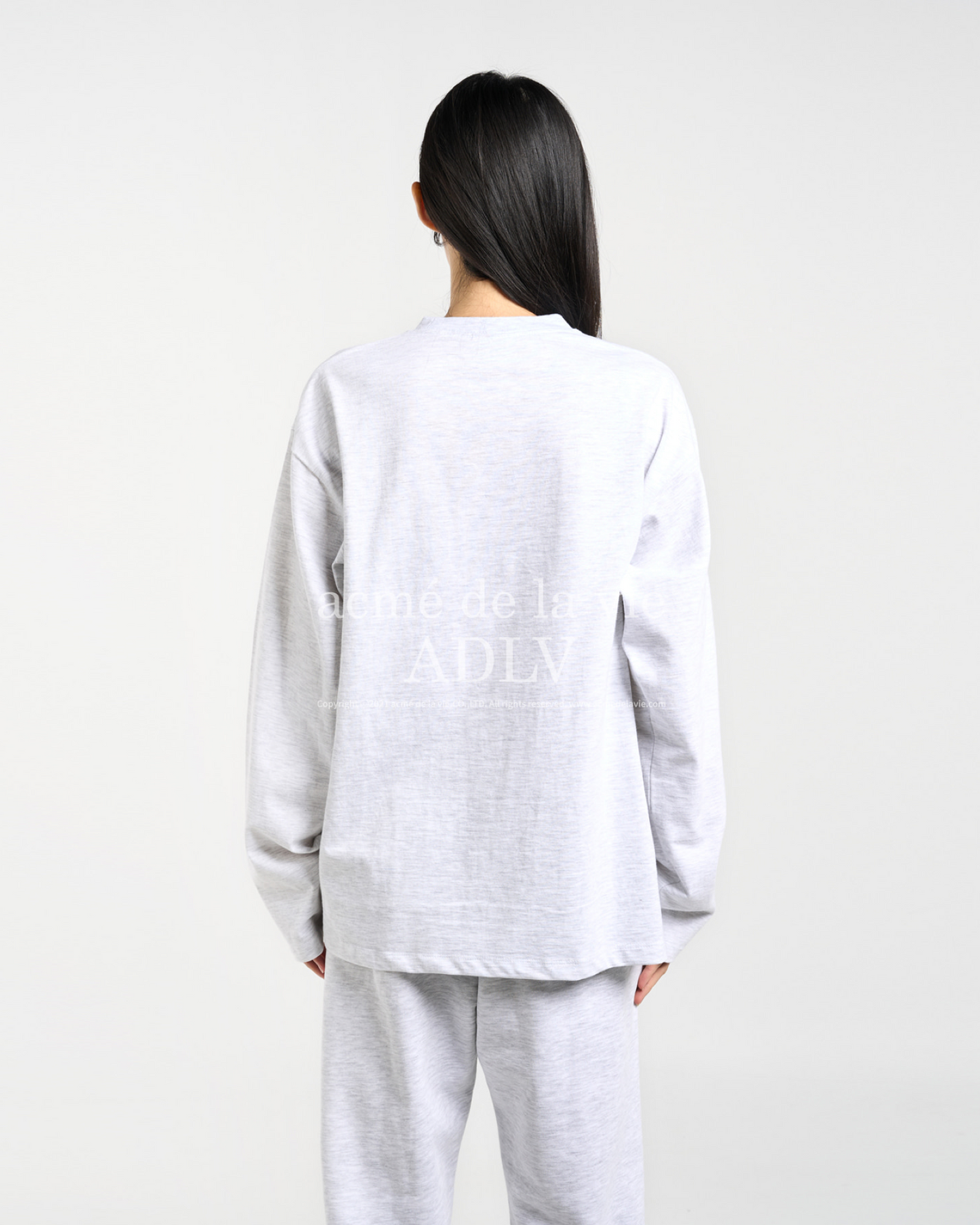 RAINBOW GRADATION ARTWORK LONG SLEEVE T-SHIRT MELANGE