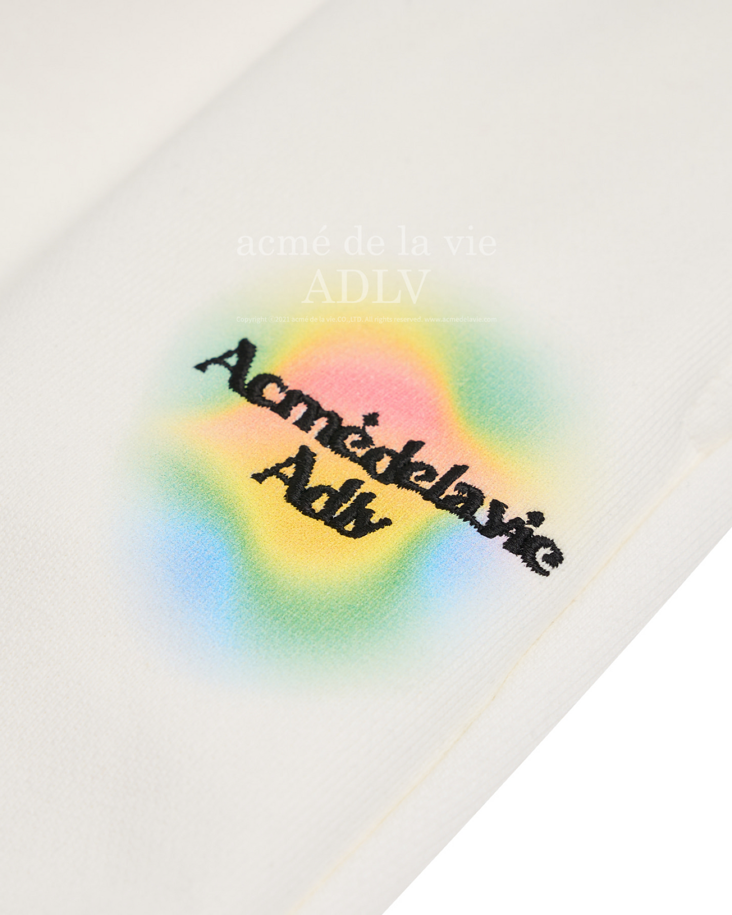 RAINBOW GRADATION ARTWORK SWEAT PANTS CREAM