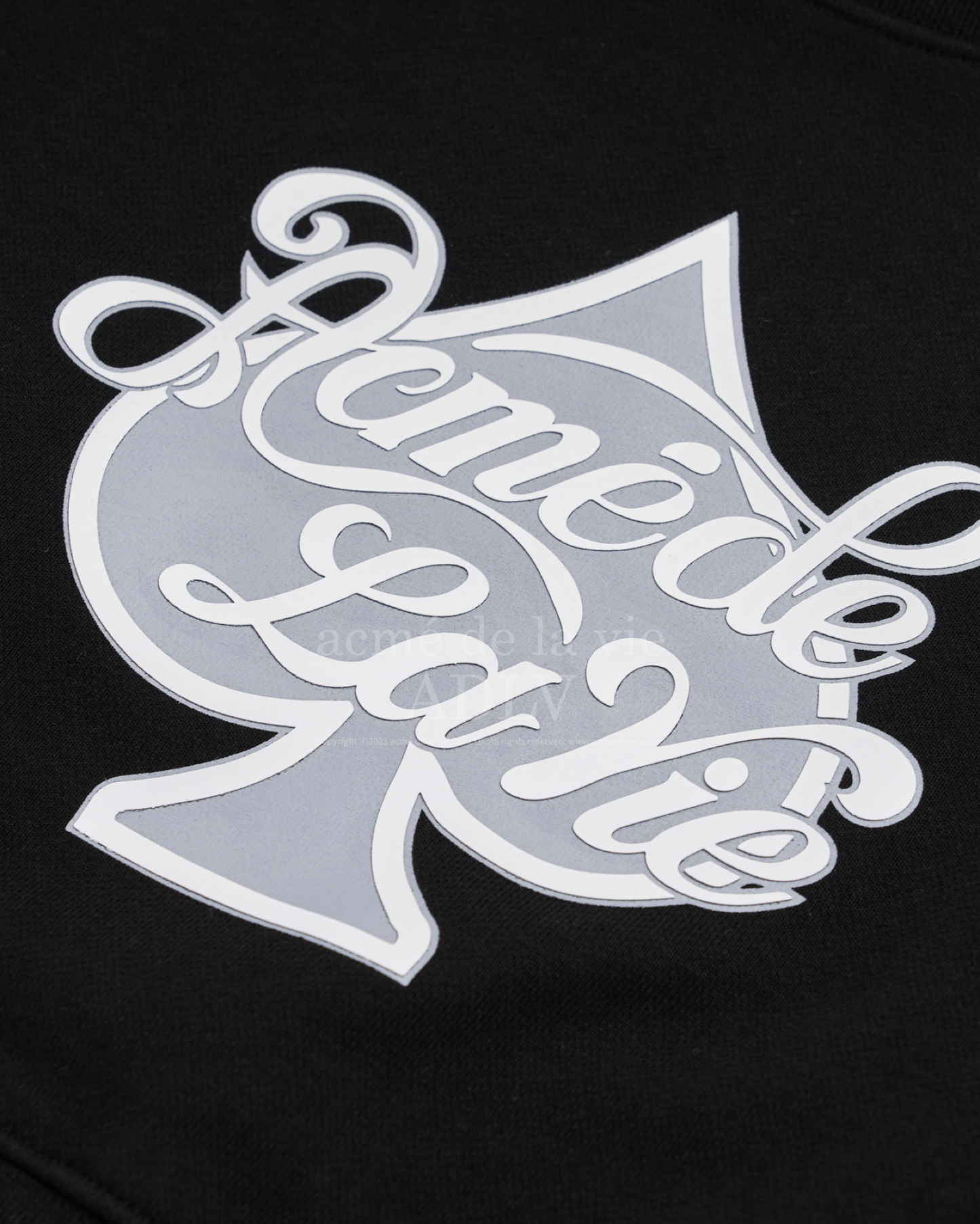 SPADE SCRIPT LOGO CROP TOP SWEAT SHIRT BLACK