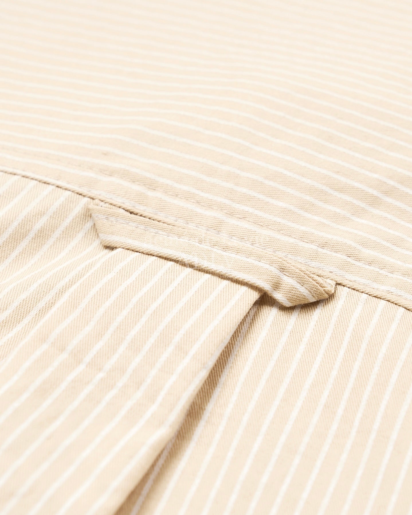 ADLV x LISA A LOGO EMBLEM PATCH STRIPE SHORT SLEEVE SHIRT (BEIGE)