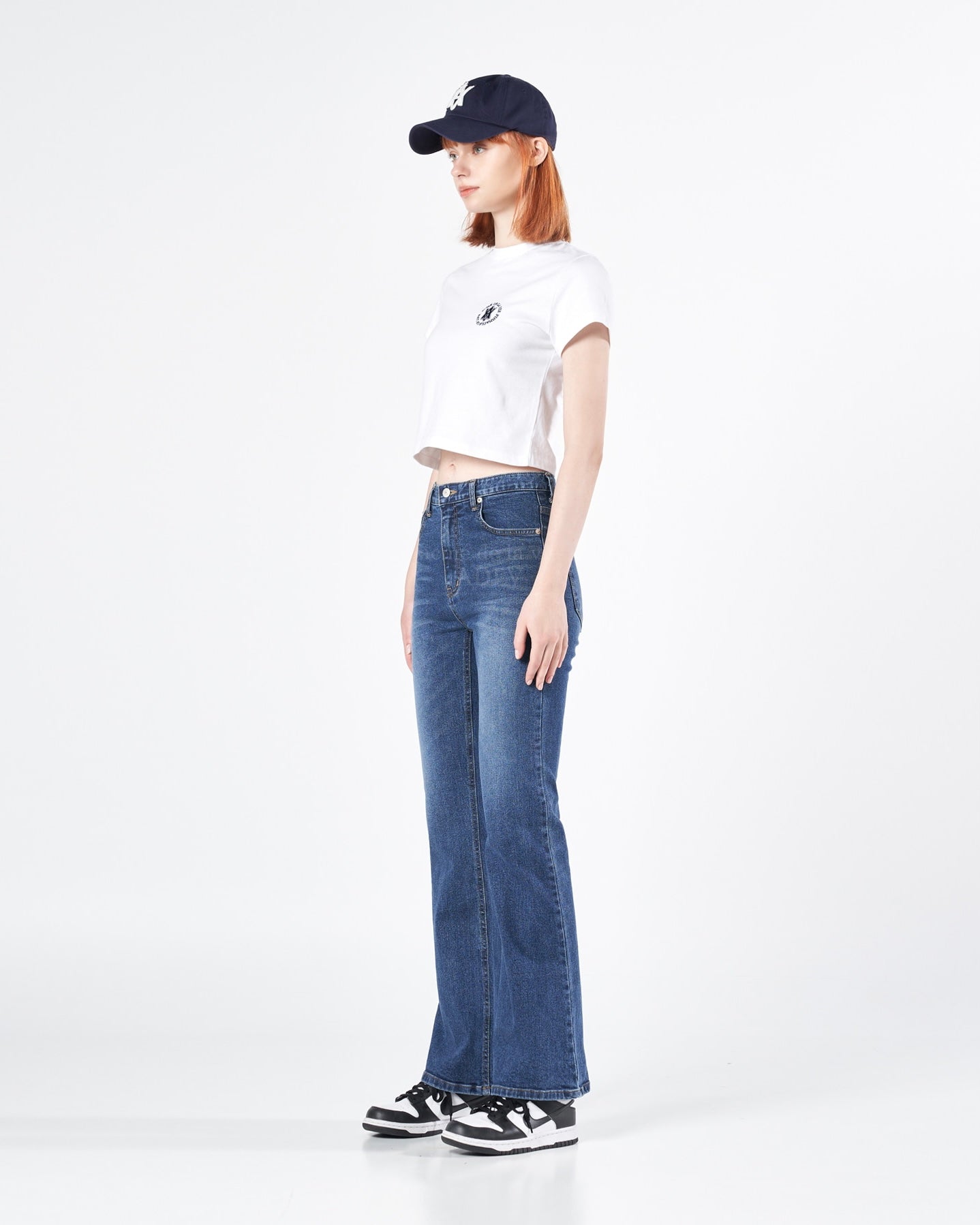 ADLV x LISA A LOGO EMBLEM CHAIN EMBOSSING PATCH BALL CAP (NAVY)