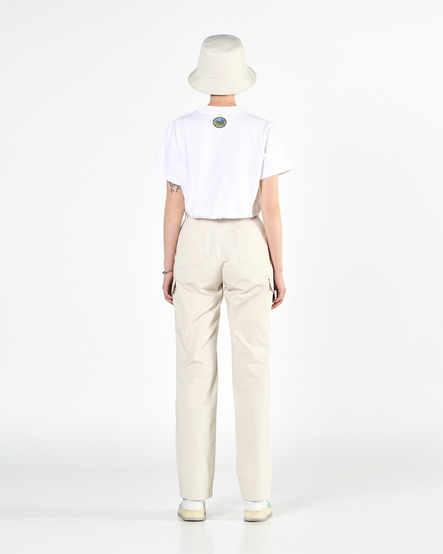 ADLV x LISA A LOGO EMBLEM EMBROIDERY CARGO PANTS (IVORY)