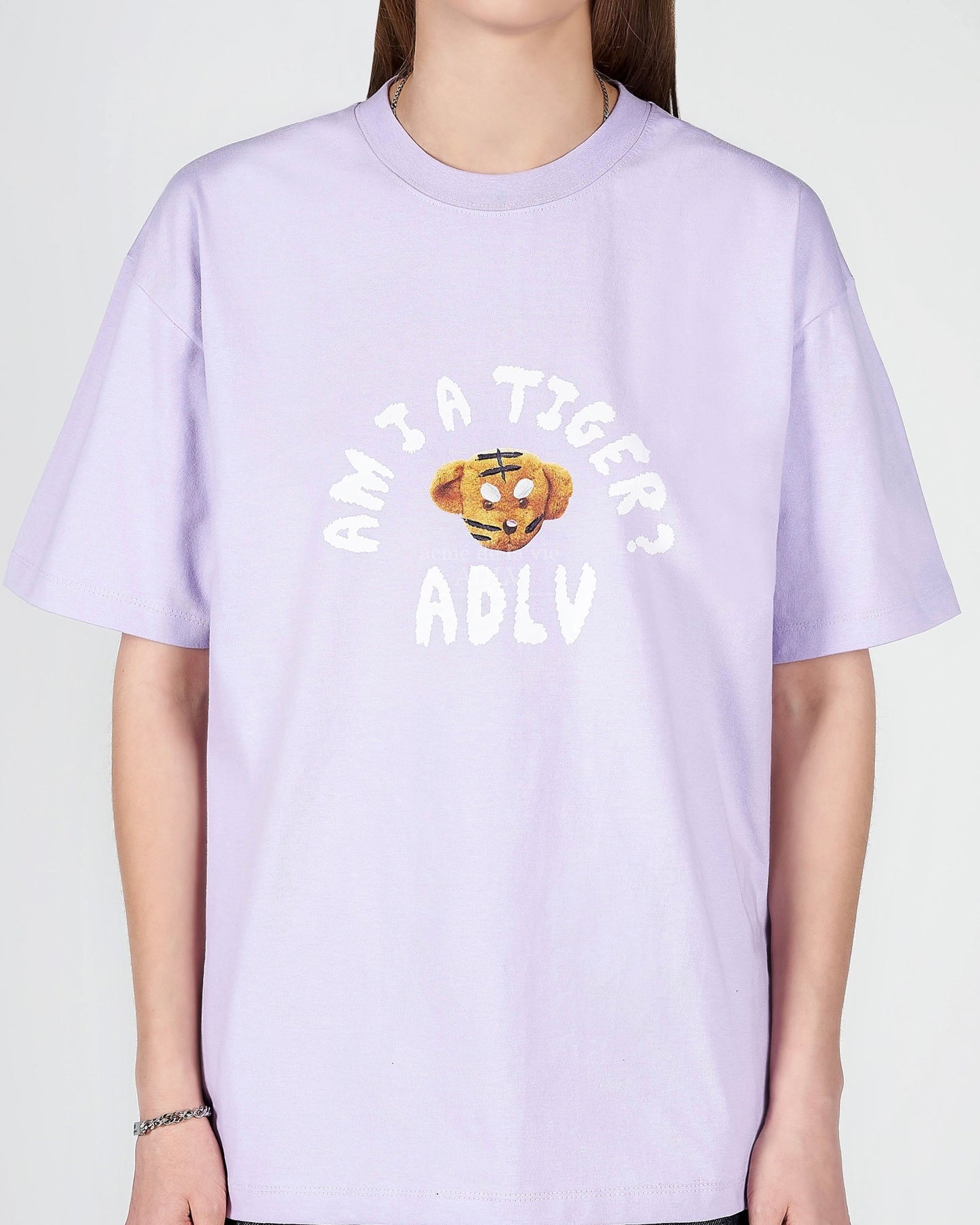TIGER TEDDY BEAR DOLL SHORT SLEEVE T-SHIRT LIGHT PURPLE (LIGHT PURPLE)