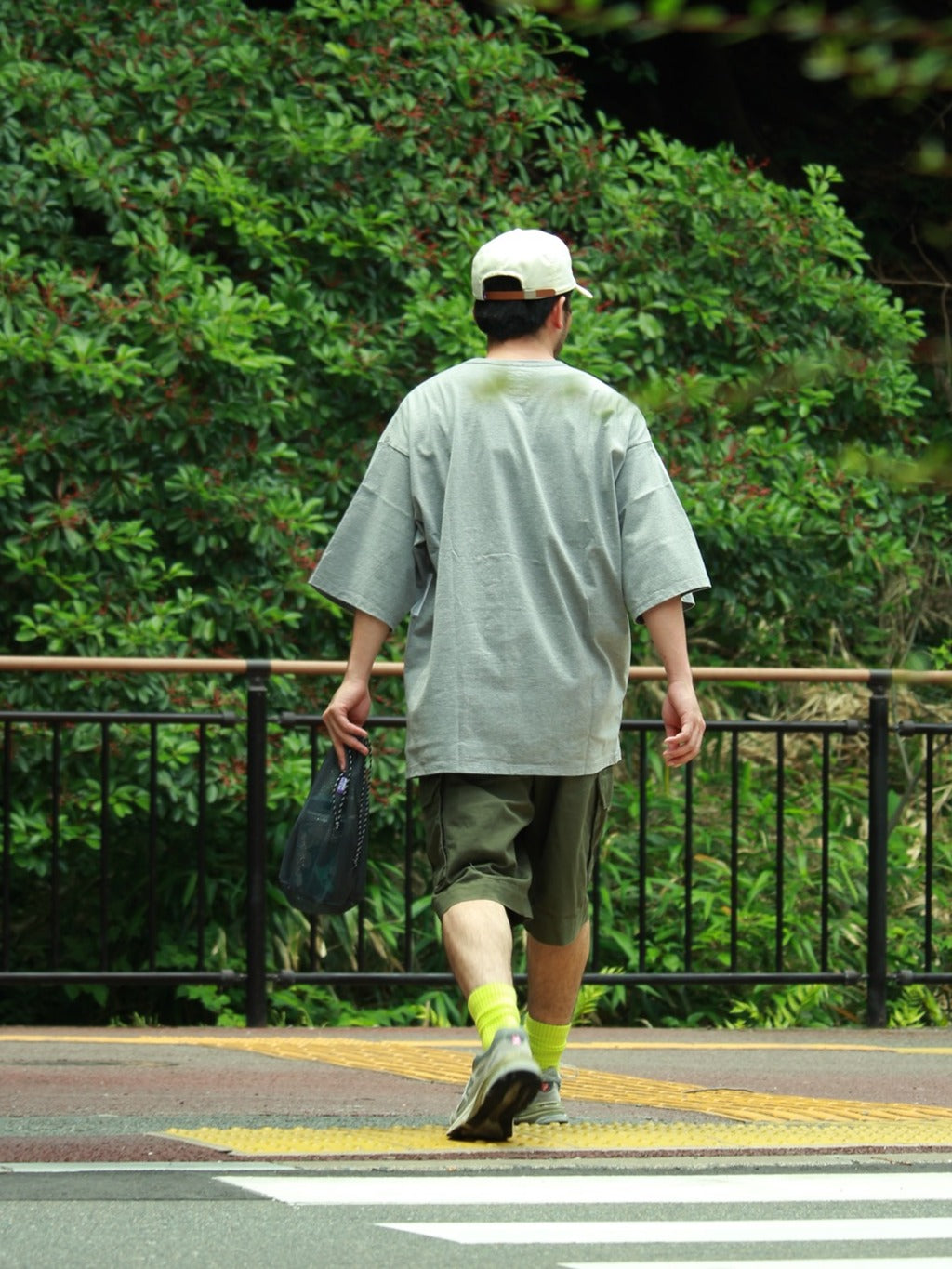 NANAMICA H/S OVERSIZED TEE (HEATHER GRAY)