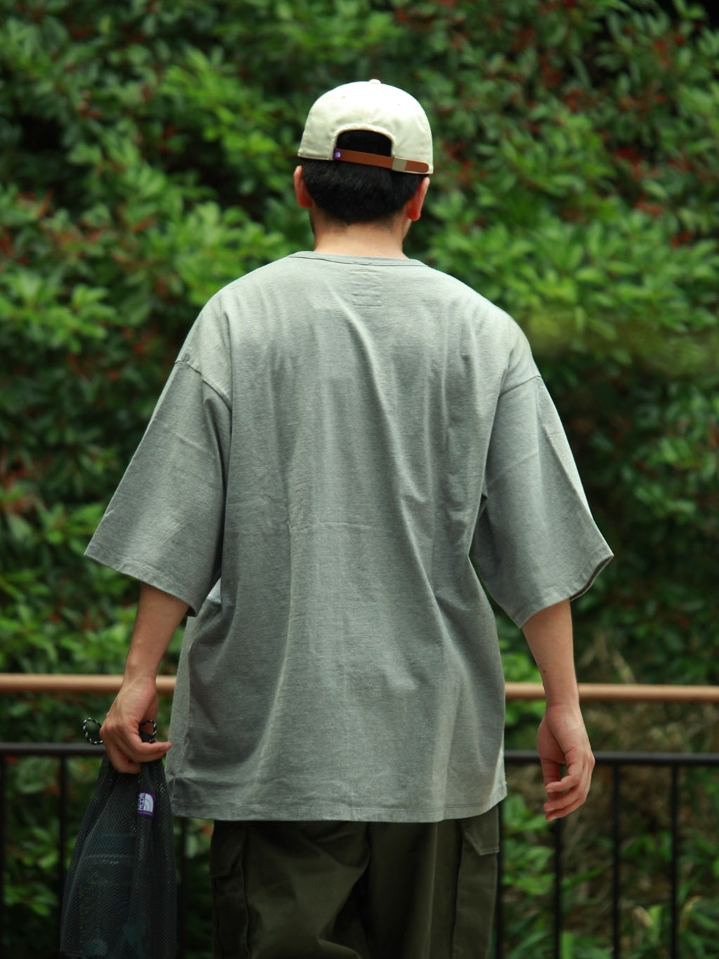 NANAMICA H/S OVERSIZED TEE (HEATHER GRAY)