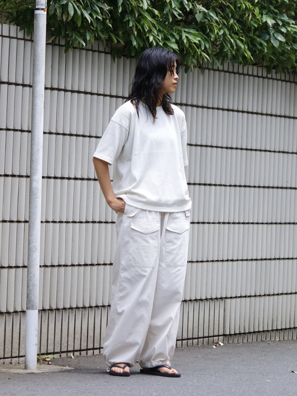 NANAMICA H/S OVERSIZED SWEATER TEE (ECRU)