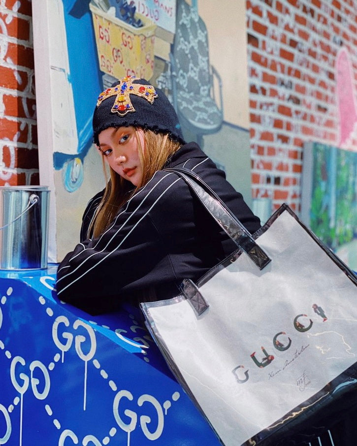 GUCCI MICHELE PVC BAG (WHITE)