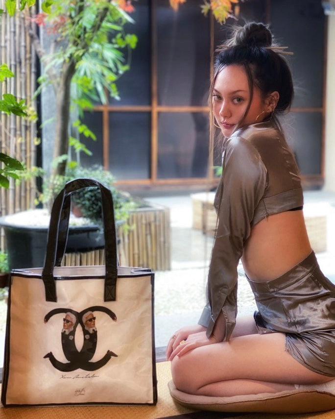 CHANEL KARL PVC BAG (WHITE)