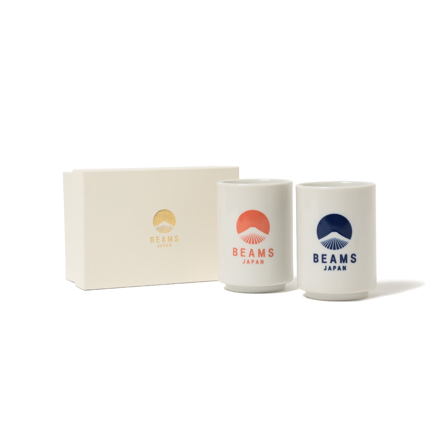 BEAMS JAPAN CERAMIC CUP (SET OF 2) (RED×INDIGO 2P SET)