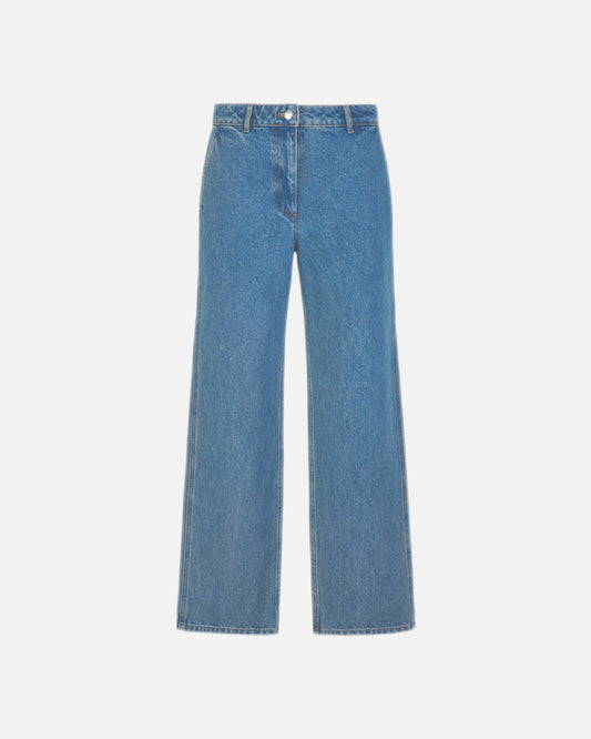 STRAIGHT DENIM JEANS (LIGHT STONE INDIGO)