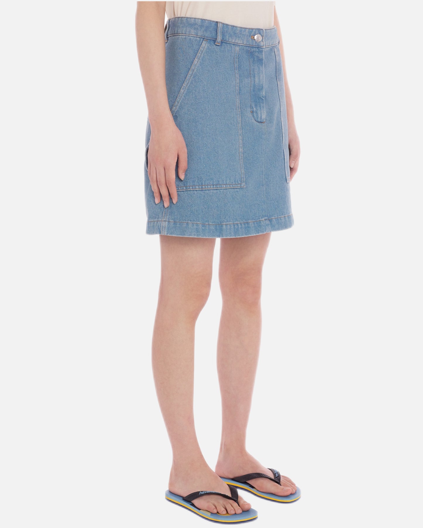MINI DENIM SKIRT (LIGHT STONE INDIGO)