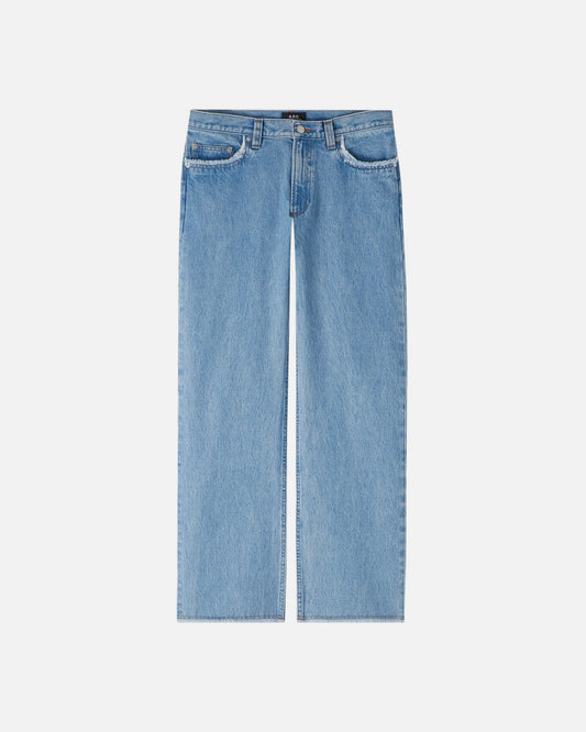 JEAN RELAXED RAW EDGE F (INDIGO)