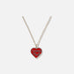 HEART SILVER NECKLACE（RED）
