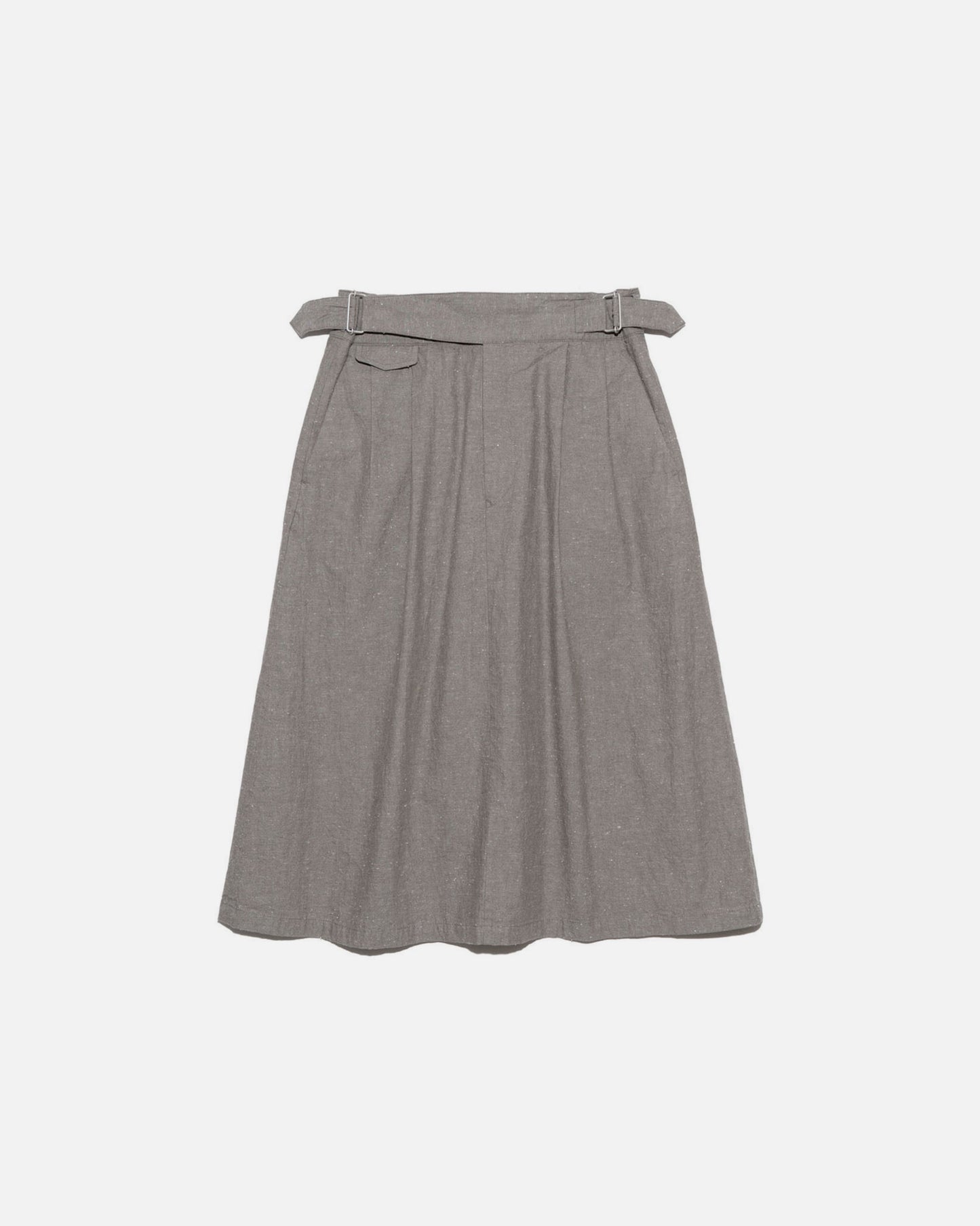 COTTON NEP GURKHA SKIRT (LIGHT GRAY)