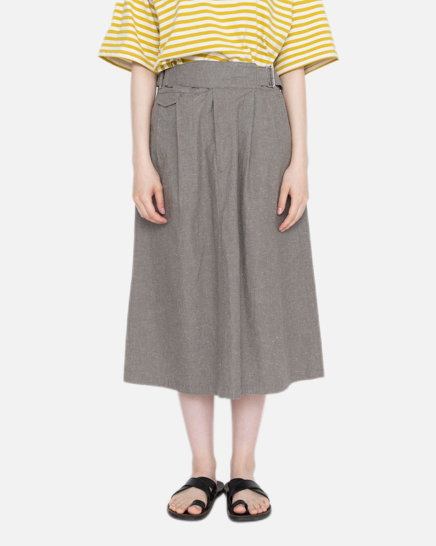 COTTON NEP GURKHA SKIRT (LIGHT GRAY)