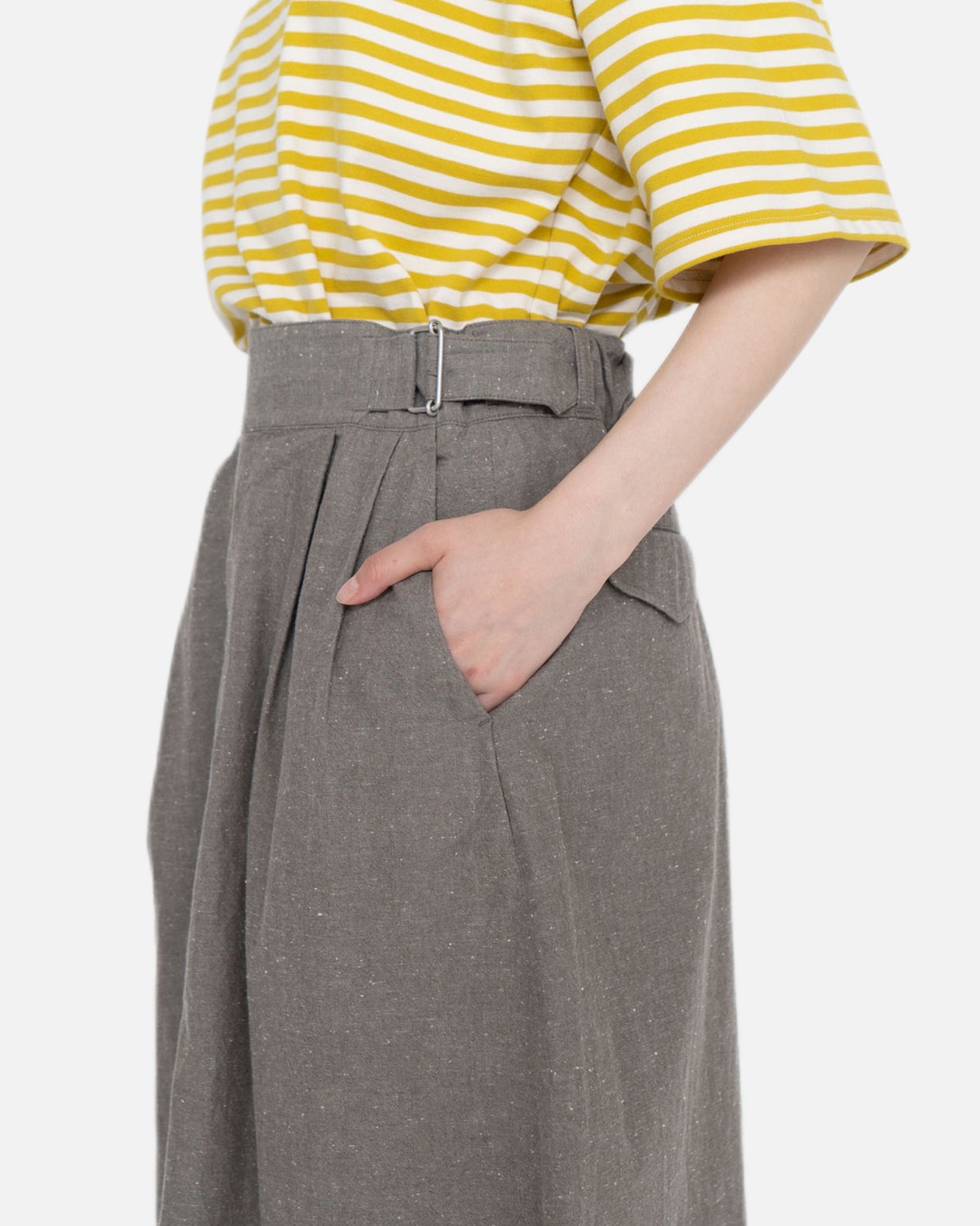 COTTON NEP GURKHA SKIRT (LIGHT GRAY)