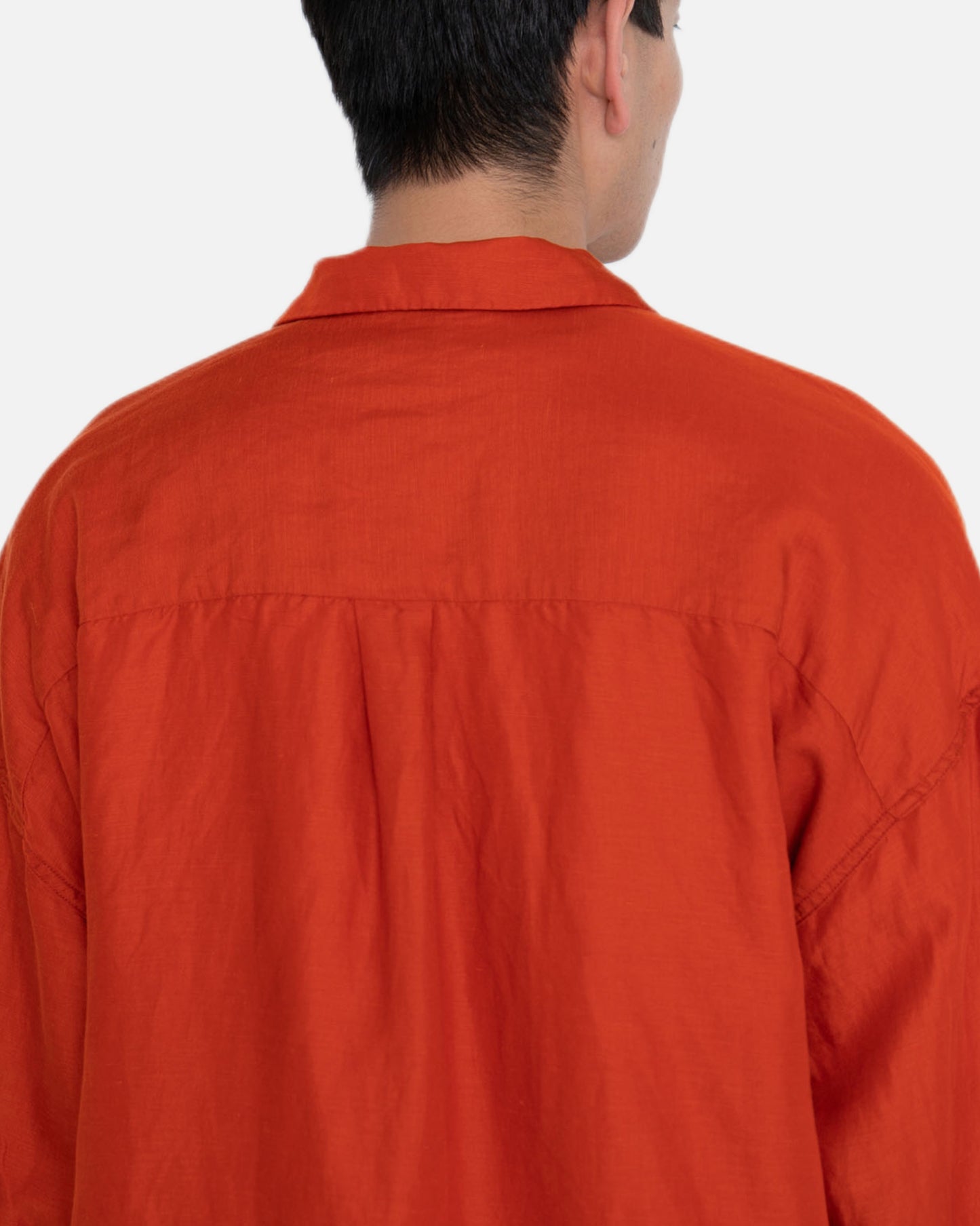 OPEN COLLAR CUPRA HEMP SHIRT (ECRU)