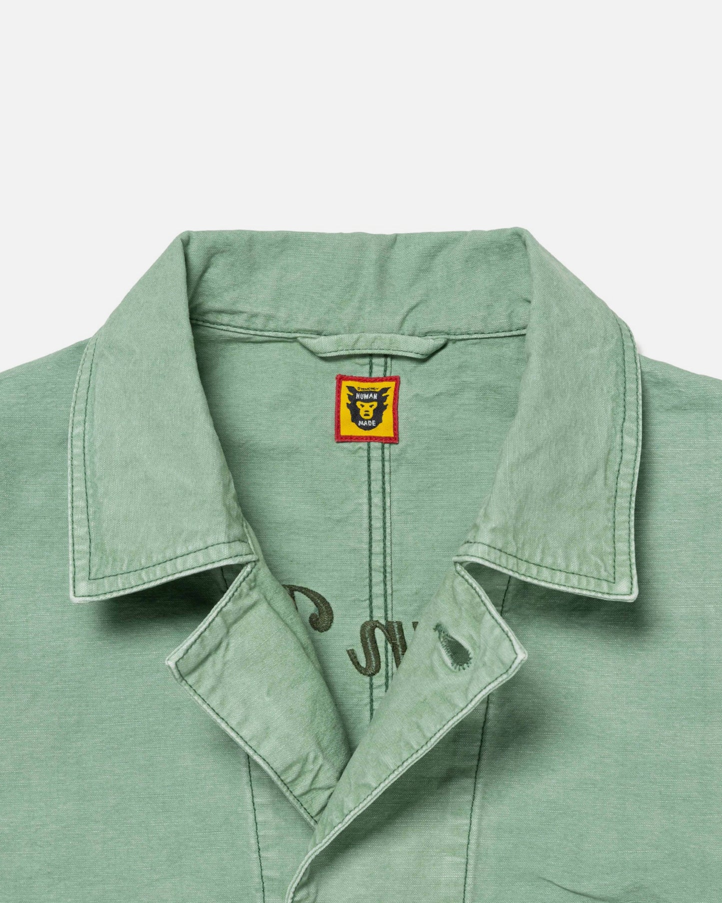 GARMENT DYED COVERALL JACKET (GREEN)