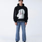 ADLV BABY FACE HOODIE BLACK SNOW (BLACK)