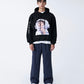 ADLV BABY FACE HOODIE BLACK ASTRONAUT (BLACK)