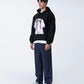 ADLV BABY FACE HOODIE BLACK ASTRONAUT (BLACK)