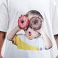 ADLV BABY FACE SHORT SLEEVE T-SHIRT WHITE DONUTS 1 R (WHITE)