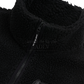 A LOGO EMBLEM BOUCLE FLEECE JACKET BLACK