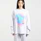RAINBOW GRADATION ARTWORK LONG SLEEVE T-SHIRT MELANGE