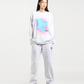 RAINBOW GRADATION ARTWORK LONG SLEEVE T-SHIRT MELANGE