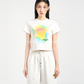 RAINBOW GRADATION ARTWORK CROP TOP SHORT SLEEVE T-SHIRT
CREAM