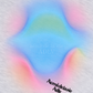 RAINBOW GRADATION ARTWORK CROP TOP SHORT SLEEVE T-SHIRT MELANGE