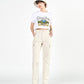 ADLV x LISA A LOGO EMBLEM EMBROIDERY CARGO PANTS (IVORY)