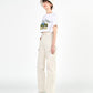 ADLV x LISA A LOGO CIRCLE EMBLEM EMBOSSING PATCH BUCKET HAT (CREAM)