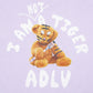 TIGER TEDDY BEAR DOLL SHORT SLEEVE T-SHIRT LIGHT PURPLE (LIGHT PURPLE)