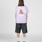 TIGER TEDDY BEAR DOLL SHORT SLEEVE T-SHIRT LIGHT PURPLE (LIGHT PURPLE)